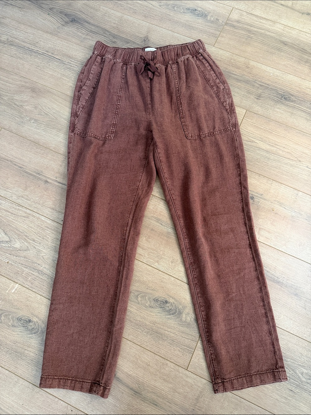 Pilcro Women's Rust Brown Drawstring Jogger Pants
